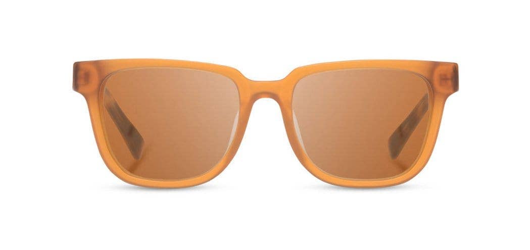 Prescott Acetate Sunglasses | Matte Apricot / Elm Burl | Brown Polarized | Shwood