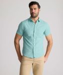 FORBES-UNTUCKIT-42086Gre-PERF-SS-SEERSUCKER-GREEN-1