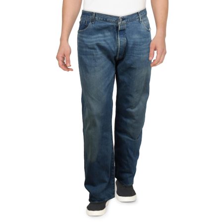 Levi Strauss & Co. Mens 501 Denim Cotton Straight Leg Jeans