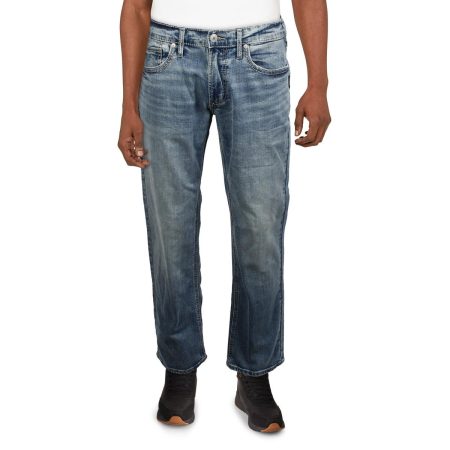 Silver Jeans Co. Mens Allan Denim Cotton Straight Leg Jeans